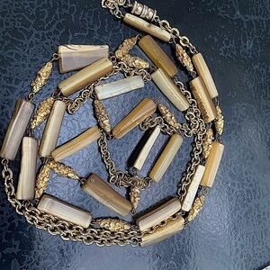 Vintage 29” chain and bead necklace